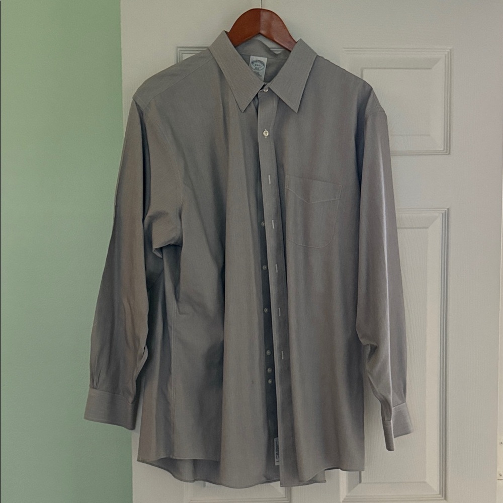 Brooks Brothers Classic Gray Dress Shirt